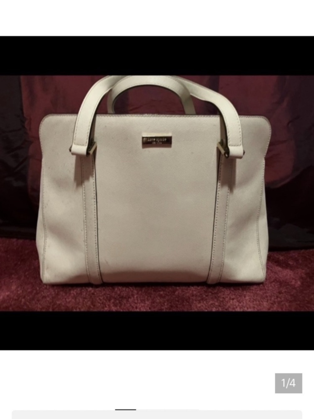 Gorgeous Kate Spade cream structured satchel